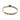 Emerald Cut Green 14K (or 18k upon request) Yellow Gold Bangle Bracelet