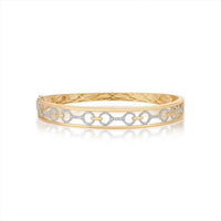 Link Luxe Diamond Bangle Bracelet in 14K Yellow Gold