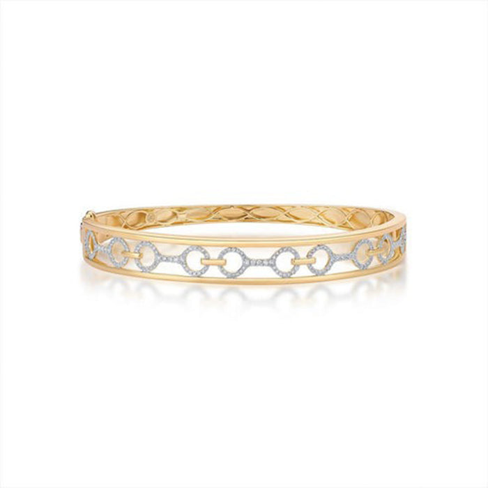 Link Luxe Diamond Bangle Bracelet in 14K Yellow Gold
