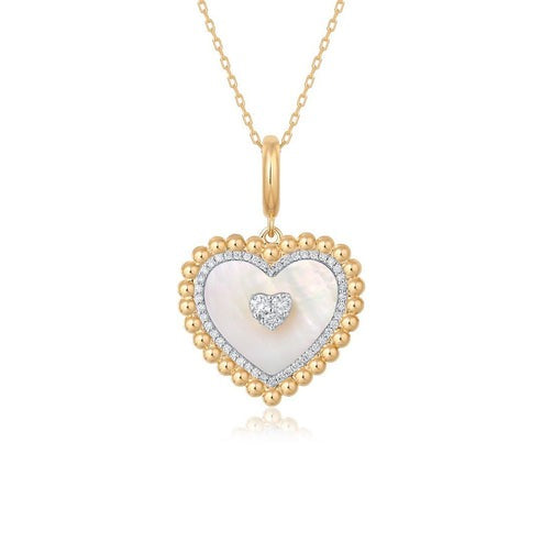 Diamond Pear Shape Pendant Necklace in 14K Yellow Gold