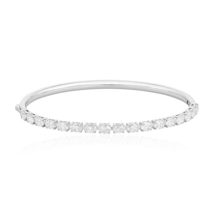 Lace Quixotic Diamond Bangle Bracelet in 18K White Gold