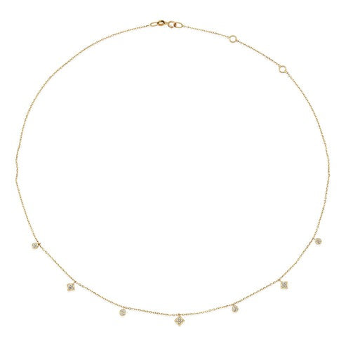 Diamond Luxe Revival Station Necklace in 14K Yellow Gold