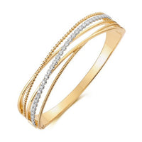 Golden Vine Bangle Bracelet in 14K Yellow Gold