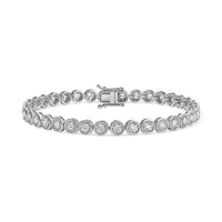 Illusion Line Tennis Bracelet in 14K Yellow Gold