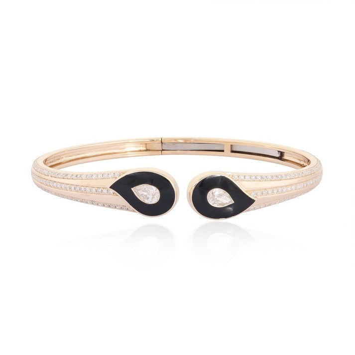 Heritage Shine Diamond Bangle Bracelet in 14K Yellow Gold