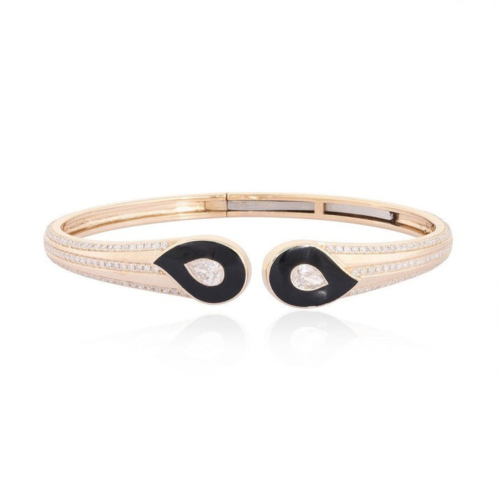 Heritage Shine Diamond Bangle Bracelet in 14K Yellow Gold