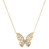 Kyanite Diamond Pendant Necklace in 14K Yellow Gold