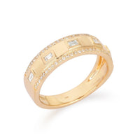 Baguette Diamond Eternity Bar Ring in 14K Yellow Gold