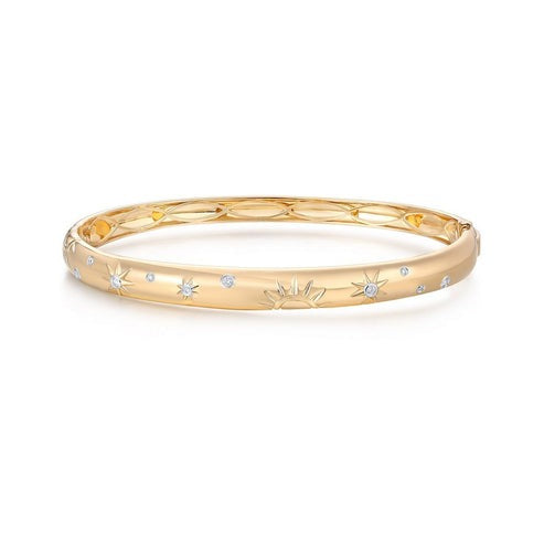 Golden Meadow Bangle Bracelet in 14K Yellow Gold