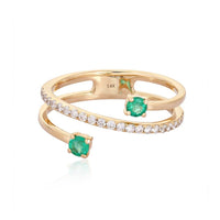 Diamond Thin Stackable Eternity Ring in 14K Yellow Gold