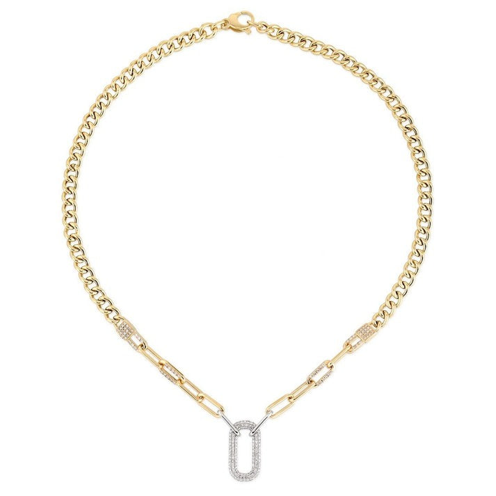 Urban Diamond 14K (or 18k upon request) Yellow Gold Link Necklace