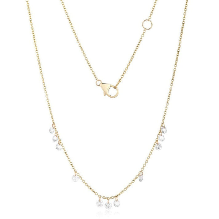 Urban Diamond Station Necklace in 14K Yellow Gold