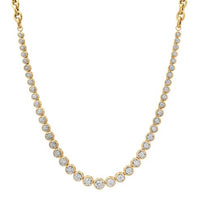 Baguette Vivid Diamond Necklace in 14K Yellow Gold