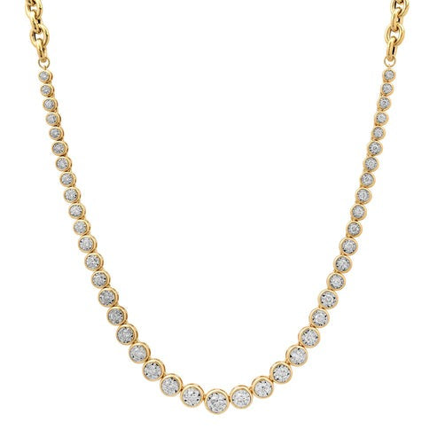 Baguette Vivid Diamond Necklace in 14K Yellow Gold
