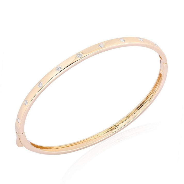 Galaxy Whisper Bangle Bracelet in 14K Yellow Gold