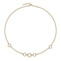 Signature Diamond Link Necklace in 14K Yellow Gold
