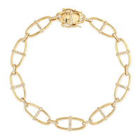 Velvet Shine Diamond Link Bracelet in 14K Yellow Gold