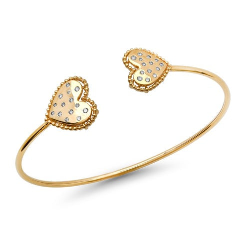 Crest Diamond Aurora Cuff Bracelet in 14K Yellow Gold