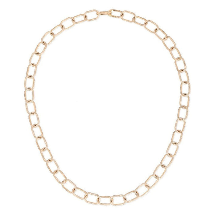 Diamond Luxe Link Chain Necklace in 14K Yellow Gold