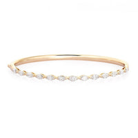 Vintage Lustre Bangle Bracelet in 14K Yellow Gold