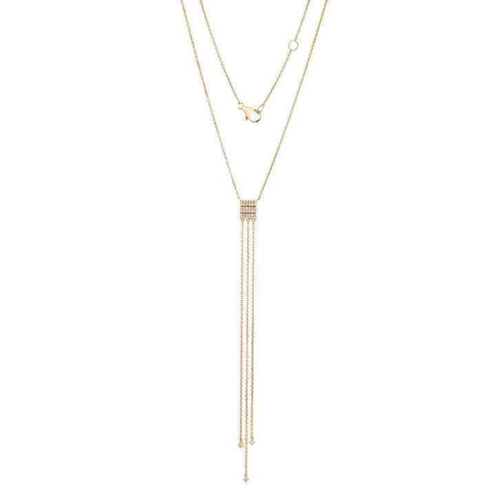 Diamond Mirage Lariat Necklace in 14K Yellow Gold
