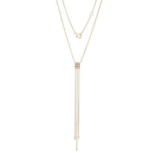 Diamond Mirage Lariat Necklace in 14K Yellow Gold