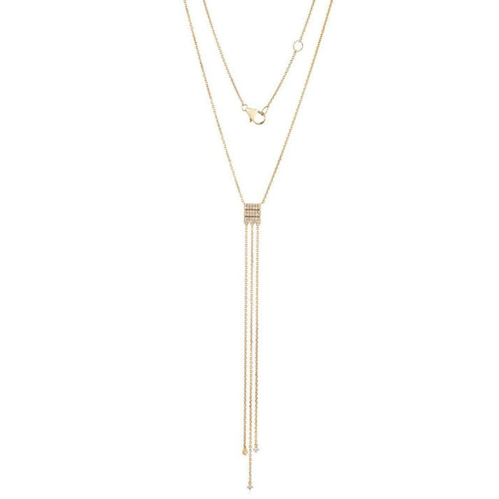 Diamond Mirage Lariat Necklace in 14K Yellow Gold