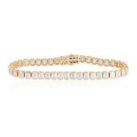 Champagne Diamond Tennis Bracelet in 14K Yellow Gold