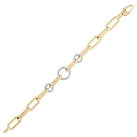 Infinite Diamond Link Bracelet in 14K Yellow Gold