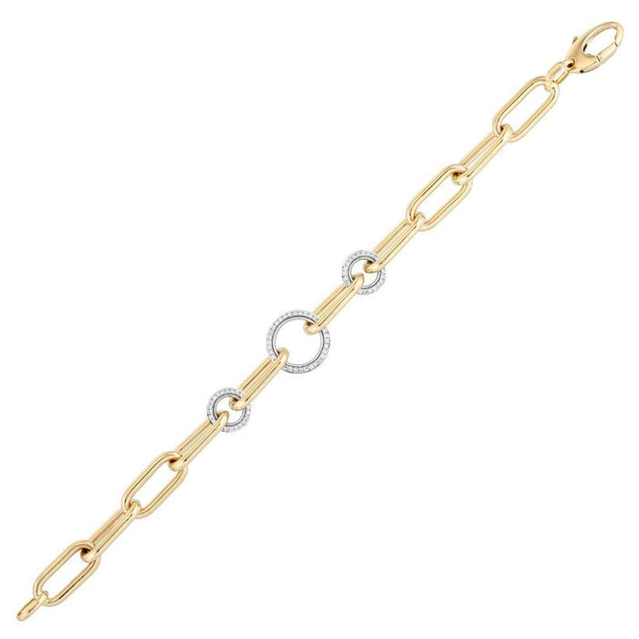 Infinite Diamond Link Bracelet in 14K Yellow Gold