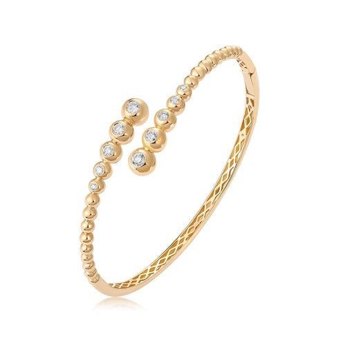 Shine Brilliant Bangle Bracelet in 14K Yellow Gold