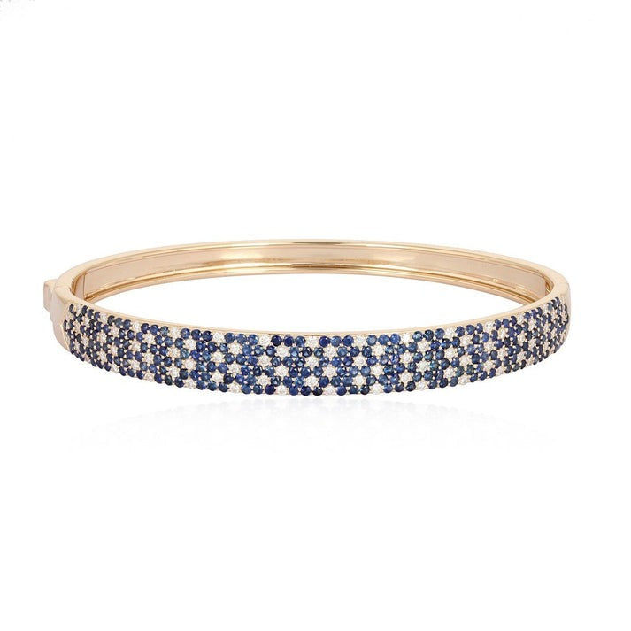 Ocean Glint Multi Row Sapphire Bracelet in 14K Yellow Gold