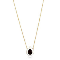Smoky Topaz Diamond Pendant Necklace in 14K Yellow Gold