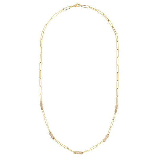 Vintage Dream Signature Diamond Link Necklace in 14K Yellow Gold
