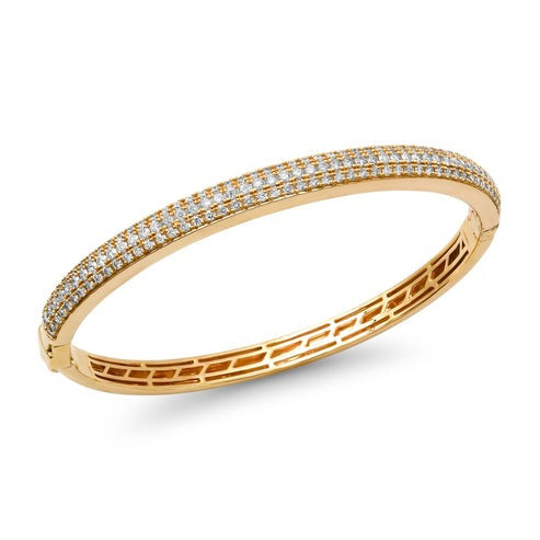 Golden Radiance 14K Diamond Tennis Bracelet