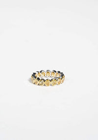 Bezel Yellow Sapphire Eternity Band Ring in 18K Yellow Gold