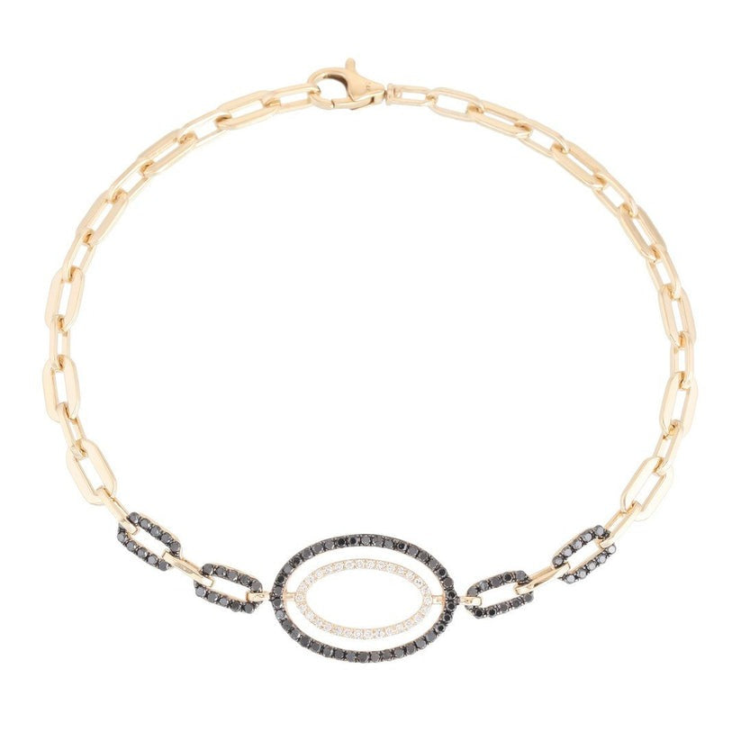 Morning Star Diamond Link Bracelet in 14K Yellow Gold
