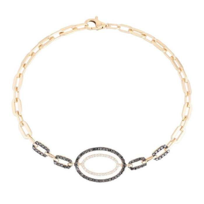 Morning Star Diamond Link Bracelet in 14K Yellow Gold