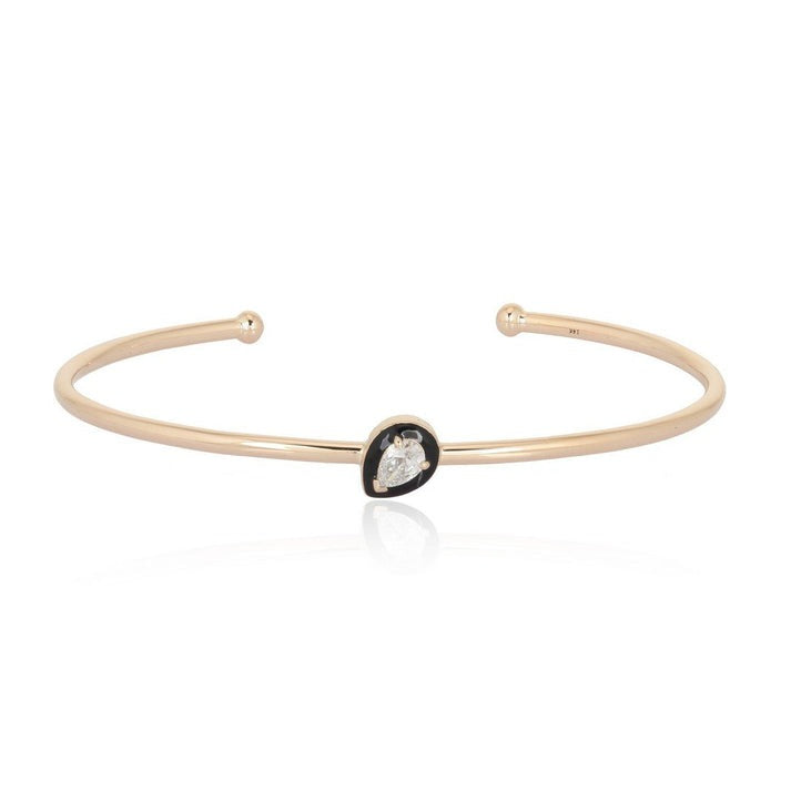 Radiant Tide Diamond Bangle Bracelet in 14K Yellow Gold