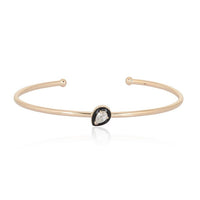 Radiant Tide Diamond Bangle Bracelet in 14K Yellow Gold