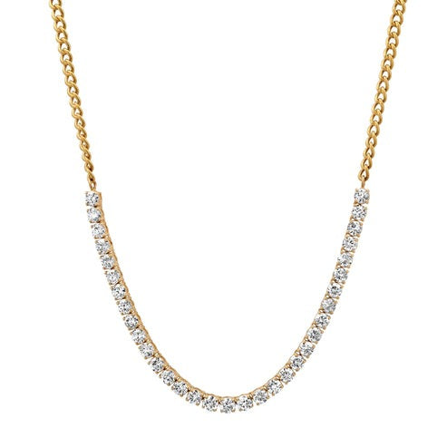 33 Diamond 14K (or 18k upon request) Yellow Gold Link Necklace