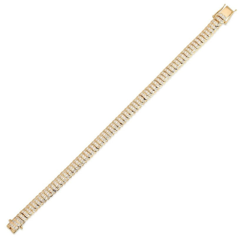 Diamond Eternity Tennis Bracelet in 14K Yellow Gold