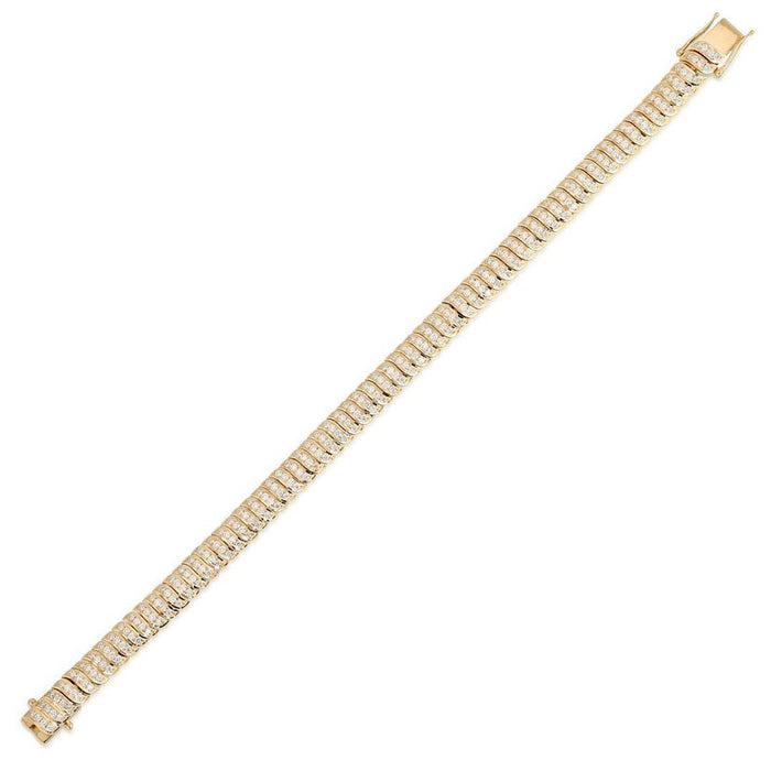 Diamond Eternity Tennis Bracelet in 14K Yellow Gold