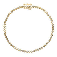 Onyx Elegance Tennis Bracelet in 14K Yellow Gold
