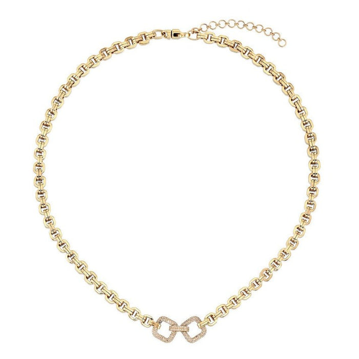 Elegance Link Necklace in 14K Yellow Gold