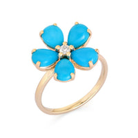 Blue Tourmaline Diamond Signet Ring in 14K Yellow Gold
