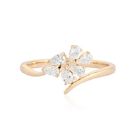 Diamond Wraparound Open Ring in 14K Yellow Gold