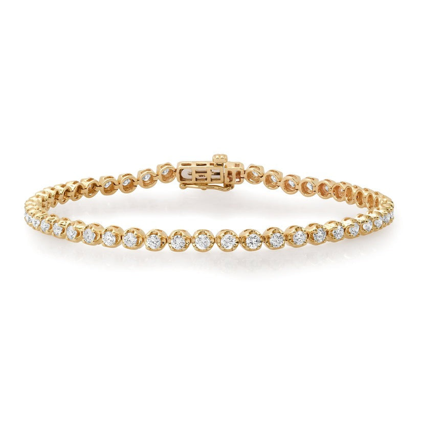 Elite Essence Diamond Tennis Bracelet in 14K Yellow Gold