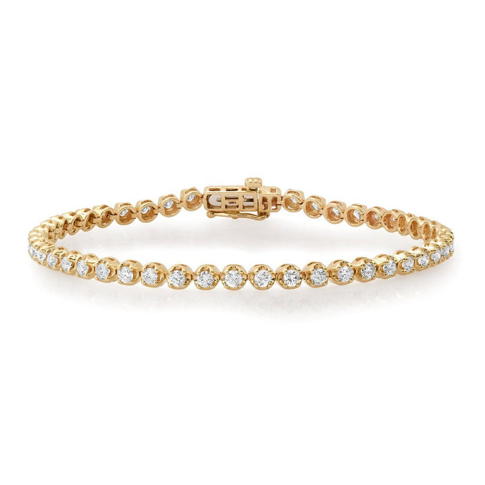 Elite Essence Diamond Tennis Bracelet in 14K Yellow Gold