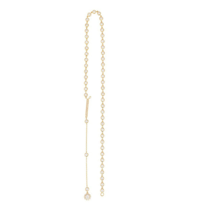 Diamond Drop Lariat Necklace in 14K Yellow Gold